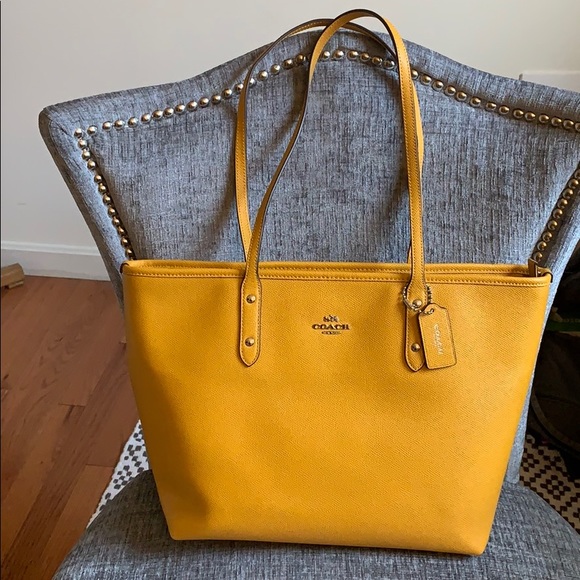 Coach Handbags - Coach City Zip Tote - Mustard